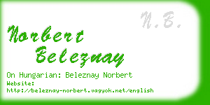 norbert beleznay business card
